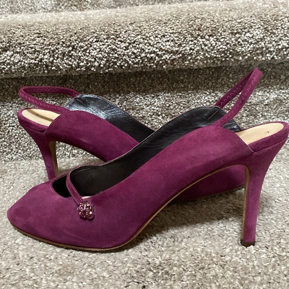 Kate spade suede slingback heels. - Picture 3 of 5
